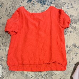 Women's Red Linen Top